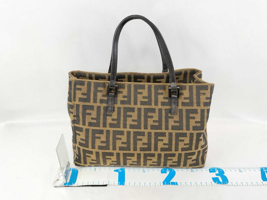 FENDI Zucca pattern Fendi handbag Zucca canvas brown handbag