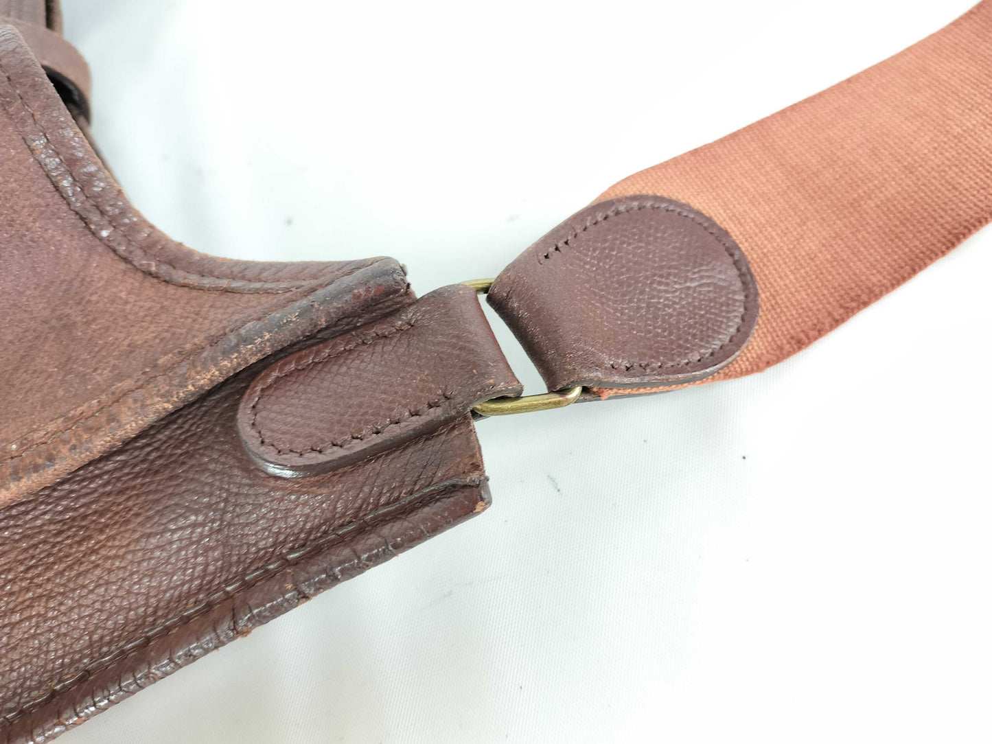 HERMES Evelyn Leather Shoulder Bag, Brown, Engraved