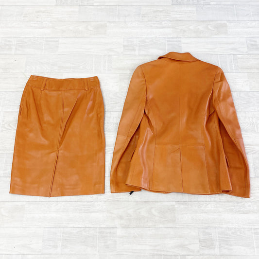 LOEWE LOEWE Set-up Leather Orange Size 34 Other Apparel