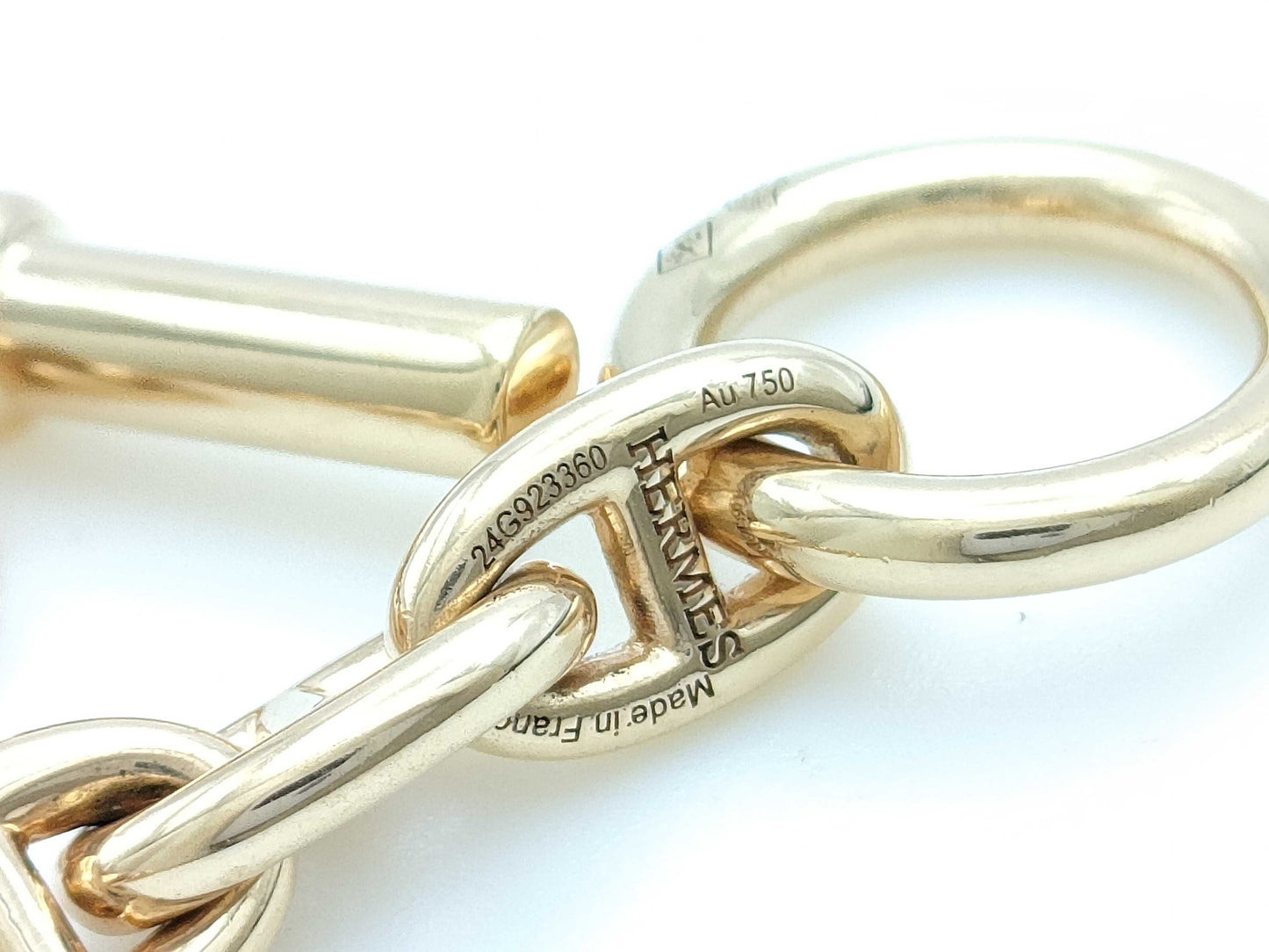 HERMES Chaine d'Ancre TPM 22-link PG Au750 20.3g Bracelet/Bangle