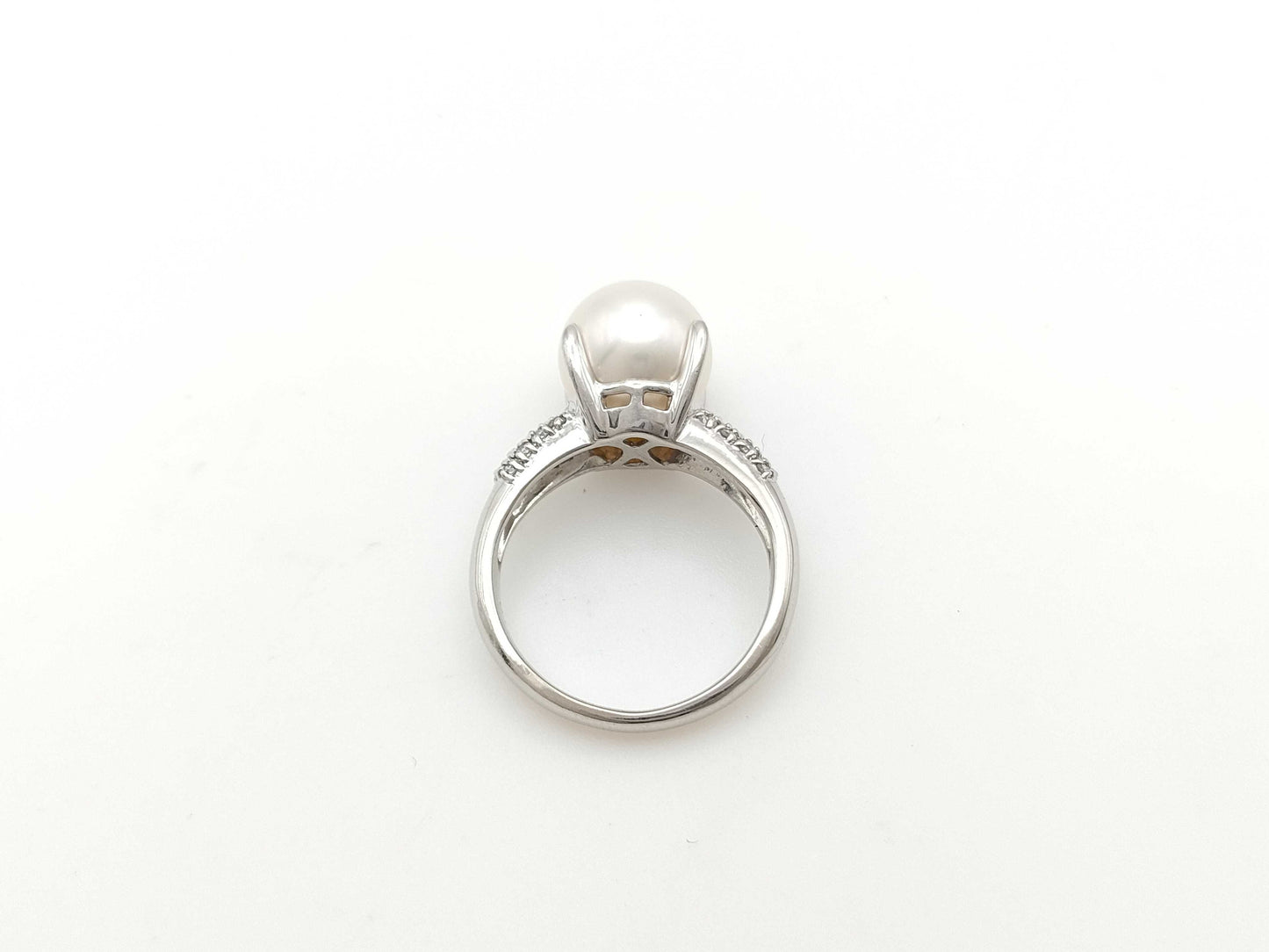 Pearl diameter: approx. 9.2mm, D0.18ct, PT900, 5.7g, Ring