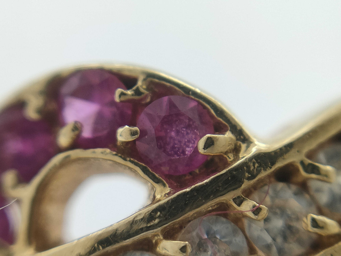 Colored Stone, Transparent Stone, K14, 2.7g Ring