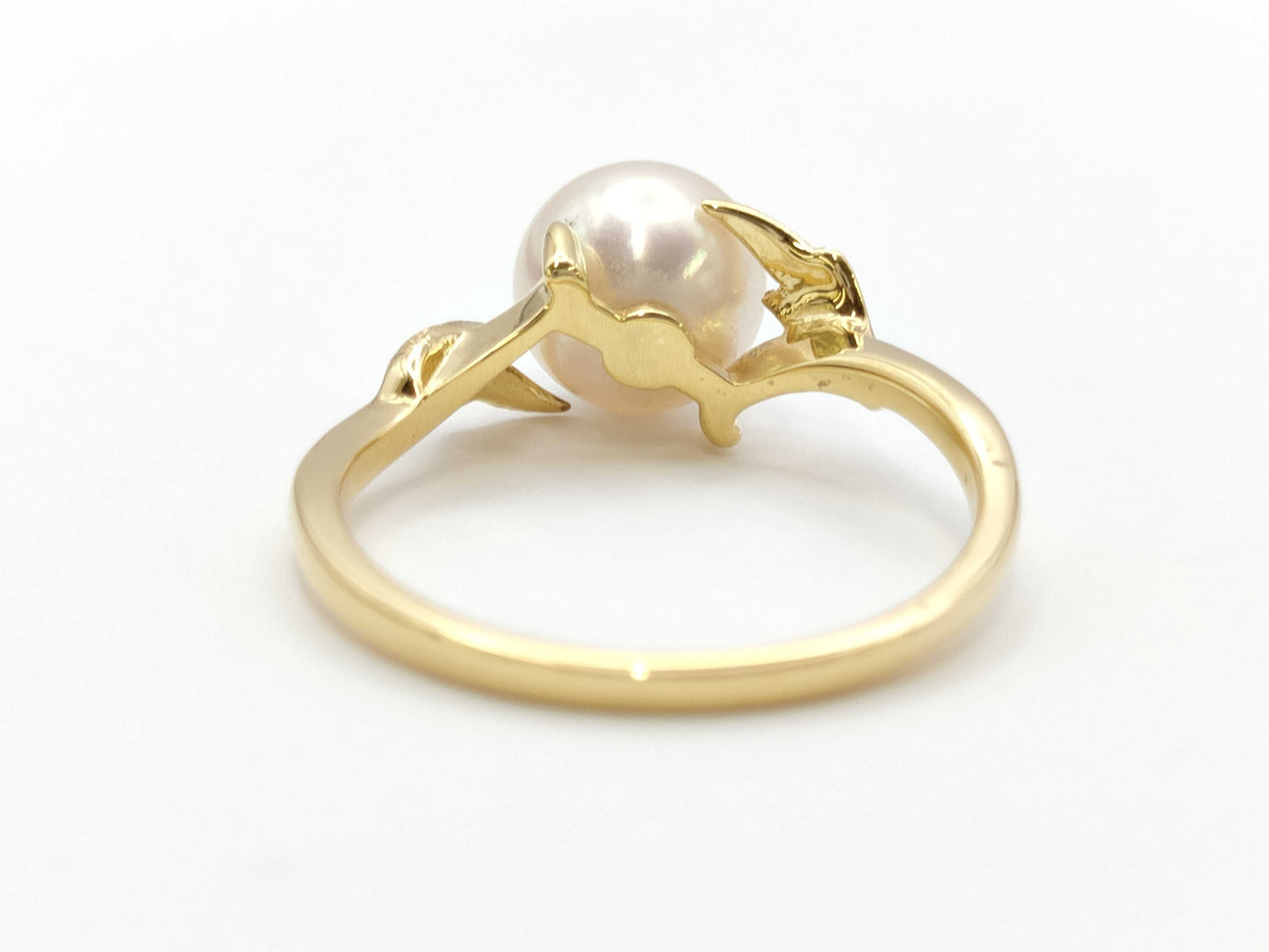MIKIMOTO Pearl Ring, 7.7mm Diameter, 18K Gold, 2.7g