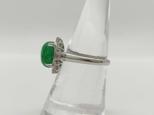 Colored Stone 2.89ct D0.49ct PT900 6.2g Ring