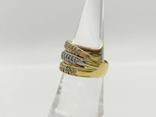 D1.00ct K18/PT900 9.6g Ring