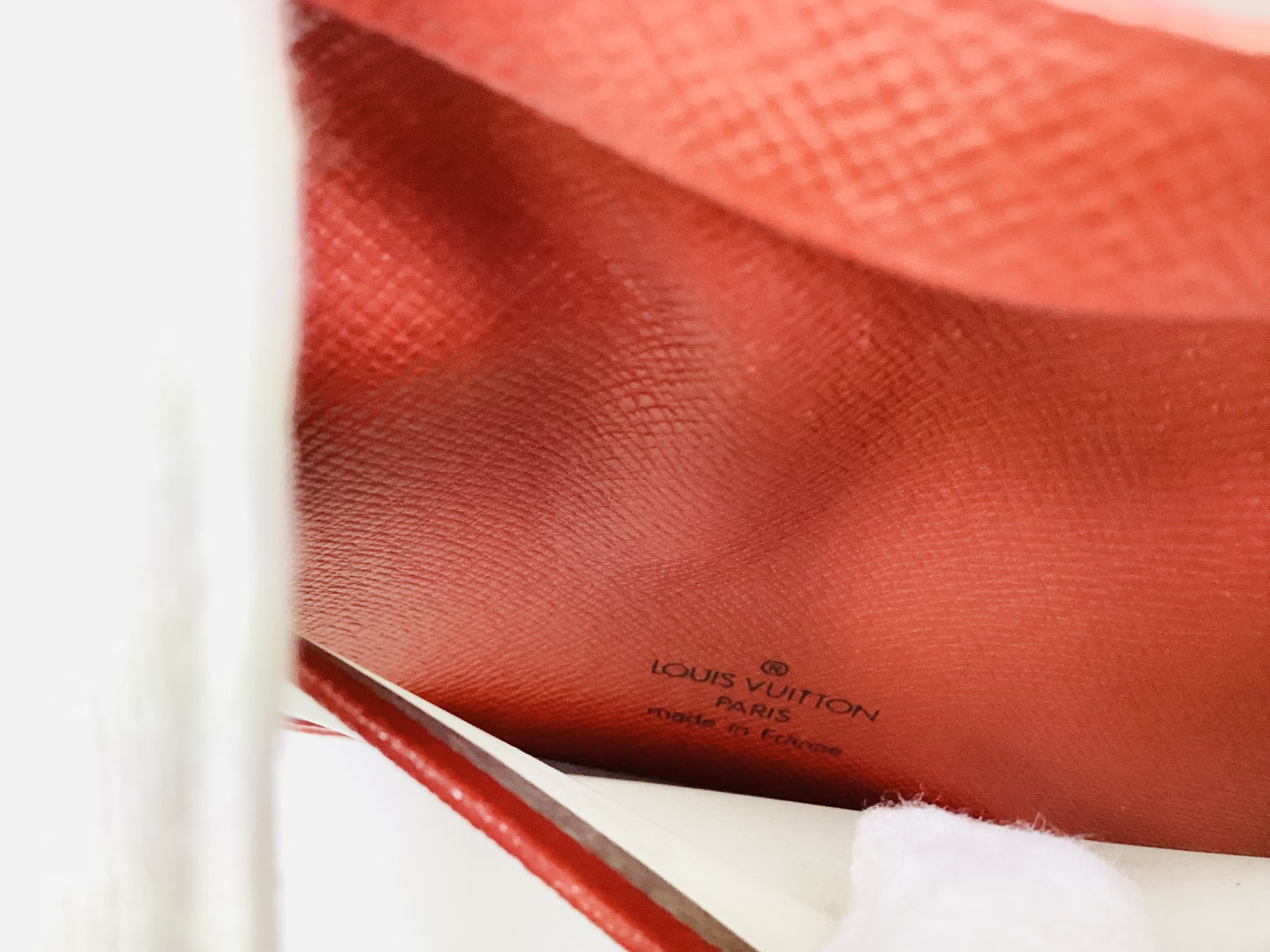 LOUIS VUITTON Epi Rouge Pass Case Card Case/Pass Case/Business Card Case