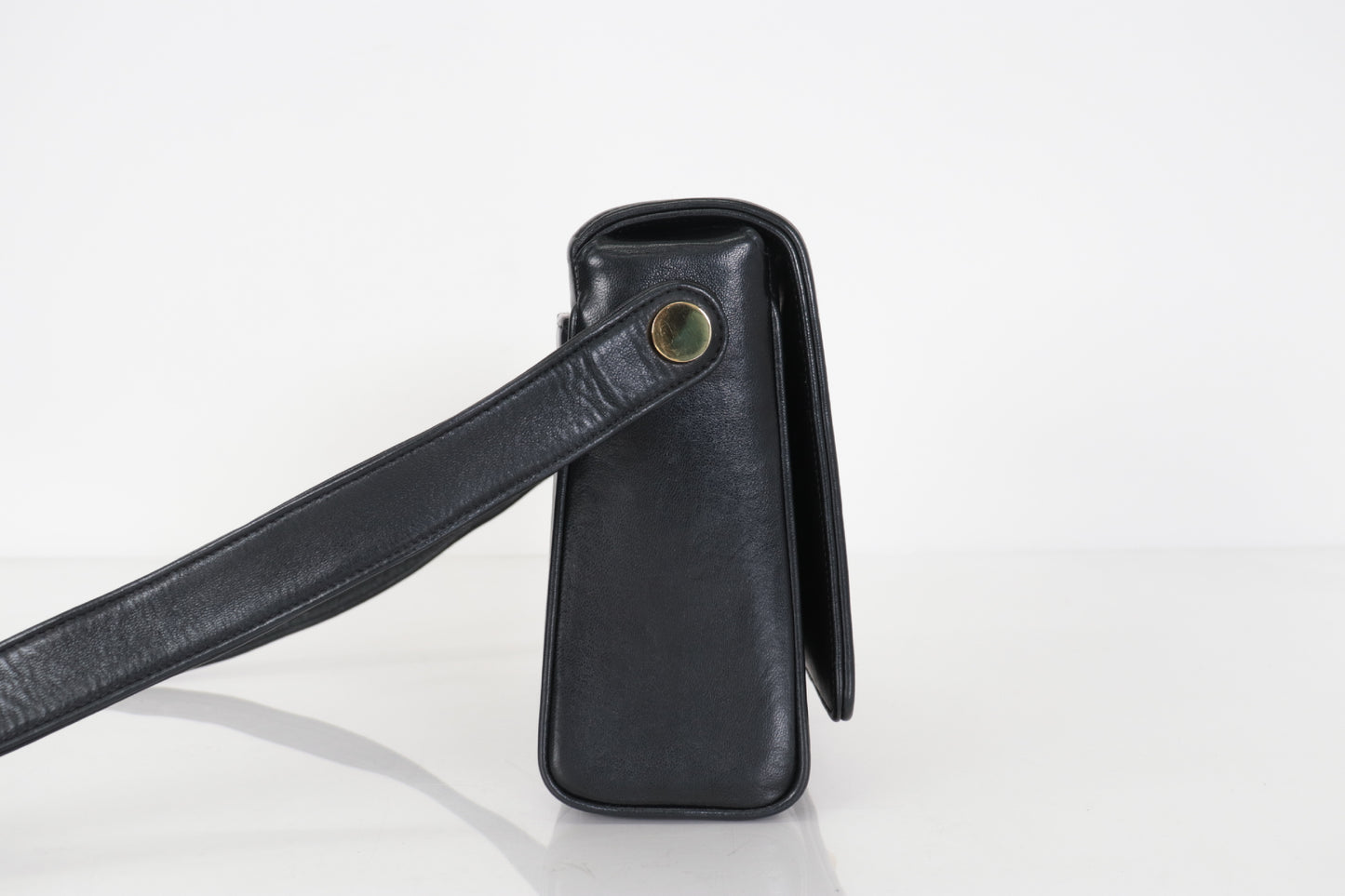 CHANEL Mademoiselle Lambskin Shoulder Bag with Mirror