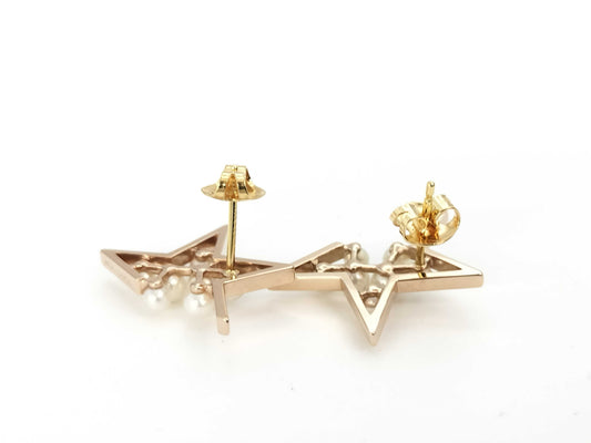 TASAKI Abstract Star Pearl 750 5.2g Earrings