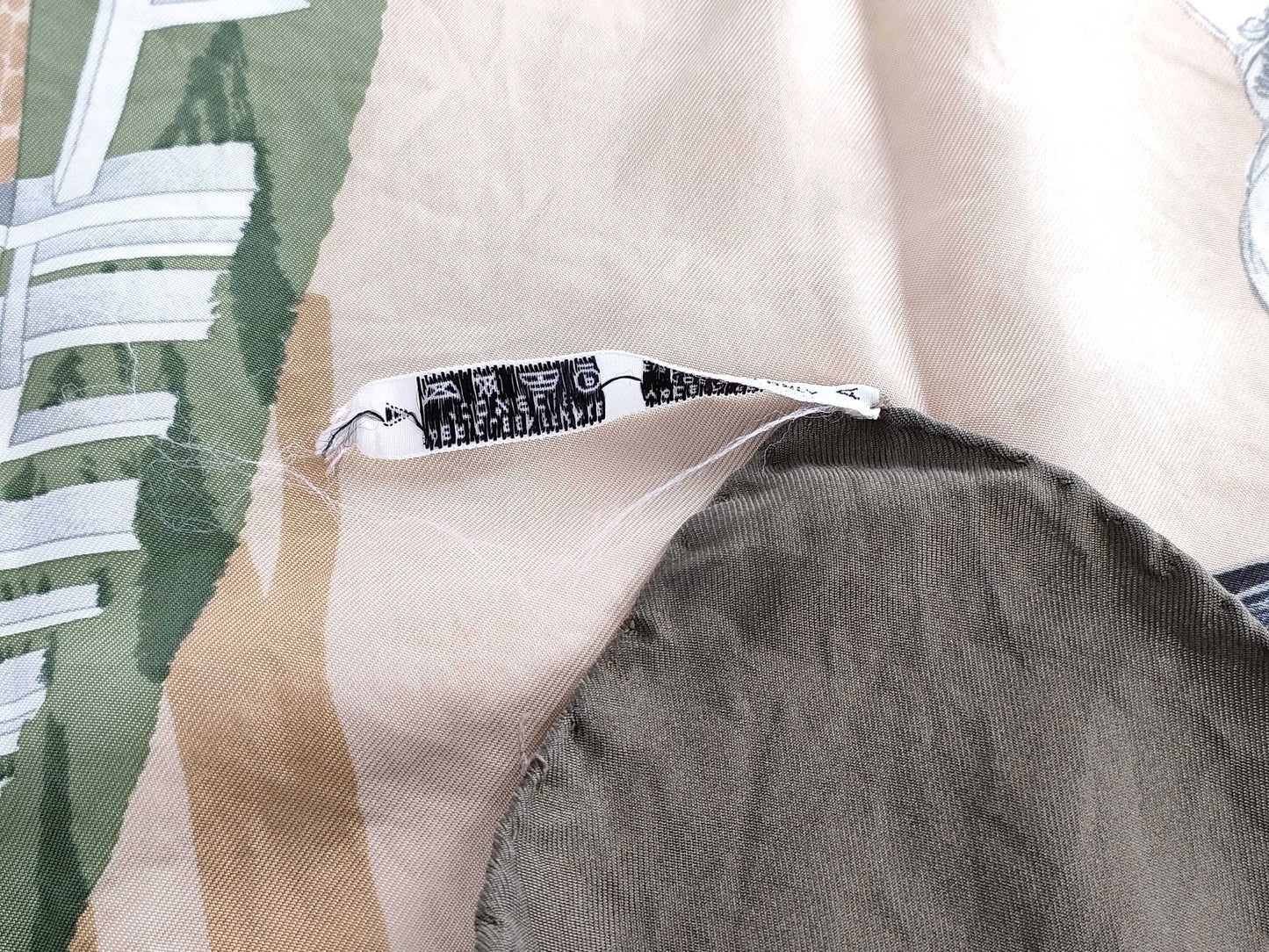 HERMES Carre 90 Silk Scarf Brown Scarf