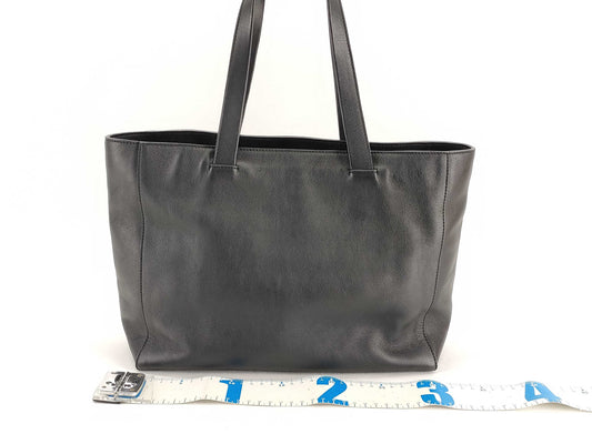 LOEWE Leather East West Anagram Tote Bag in Black