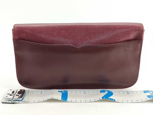 Cartier Must Leather Clutch Bag, Bordeaux, with Dust Bag