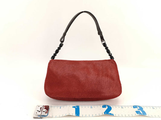 Dior Harako x Leather Maris Pearl Shoulder Bag Red with Dust Bag