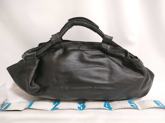 LOEWE Leather Anagram Handbag Black