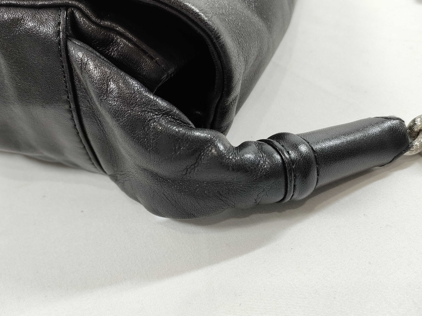 CHANEL Lambskin Coco Mark Chain Shoulder Bag, Black, No. 13