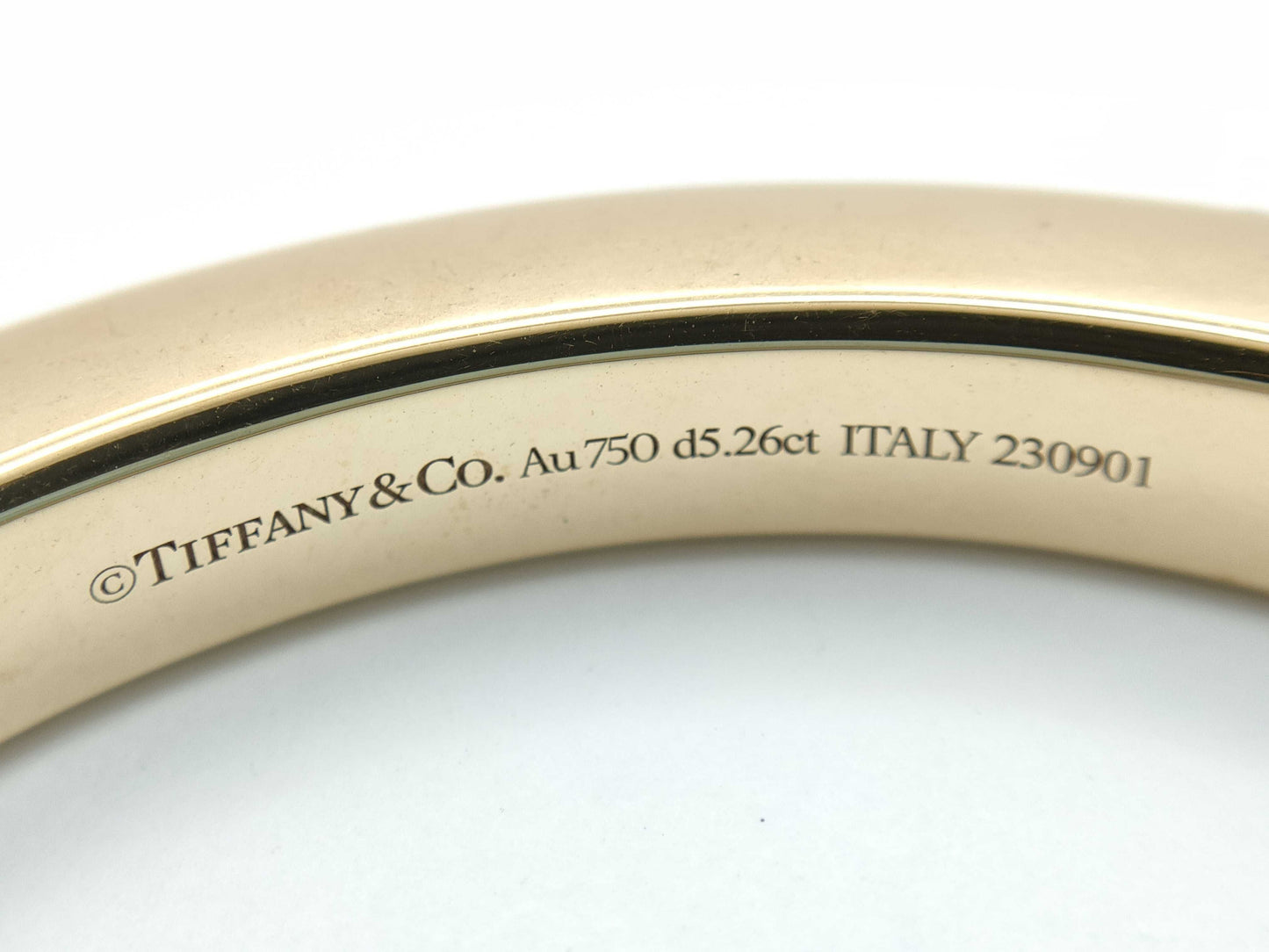 Tiffany & Co. Rock Full Diamond PG Au750 44.5g Bracelet/Bangle