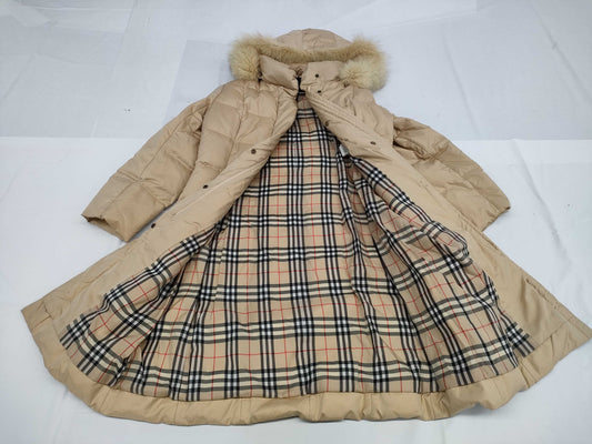 BURBERRY Burberry Down Coat Blue Fox Size 9 Coat