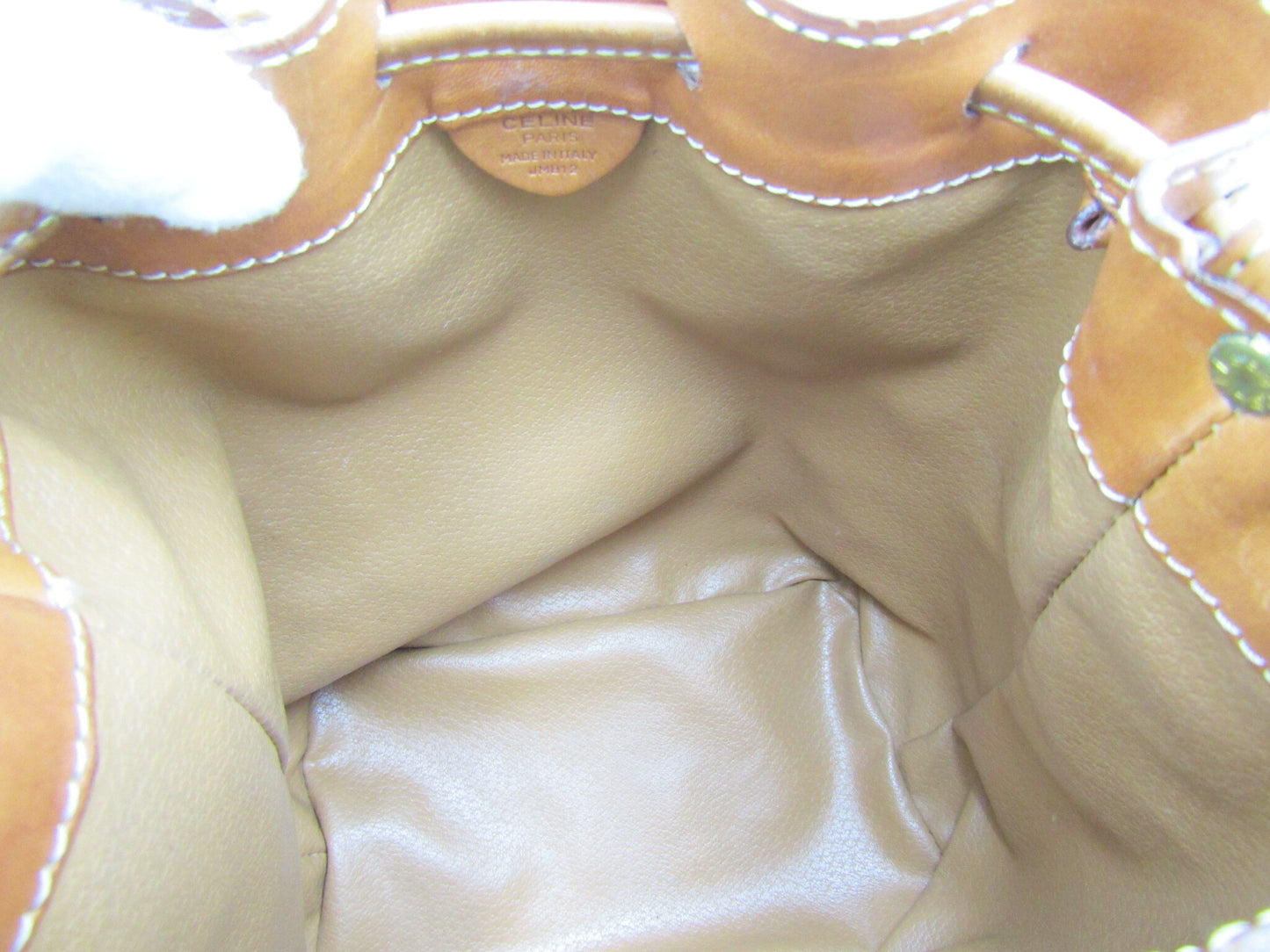 CELINE Macadam Drawstring Shoulder Bag with G Hardware