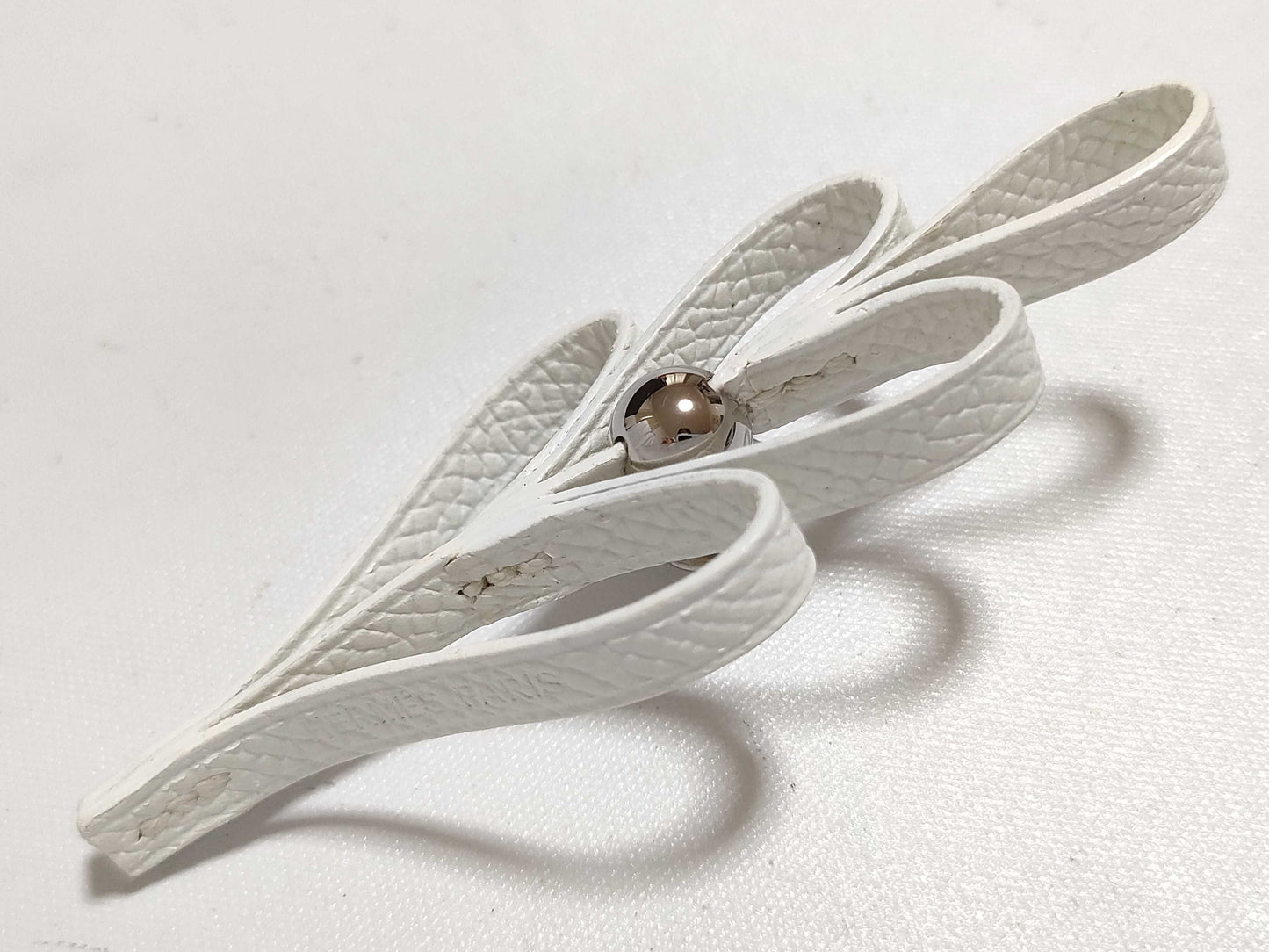 HERMES Hermes pin badge brooch white brooch