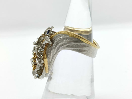 Nobuko Ishikawa S0.50ct D0.30ct PT900/K18 22.4g Ring