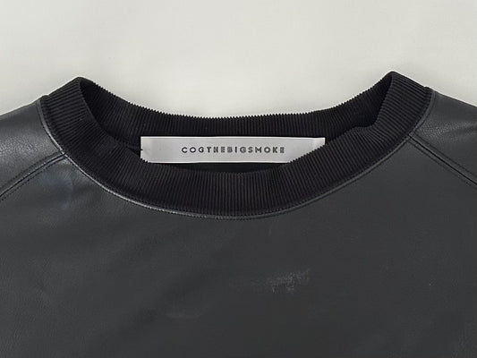 COGTHEBIGSMOKE Eco Leather Top, Black