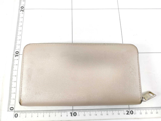 FURLA Round Zip Long Wallet in Pink Glitter