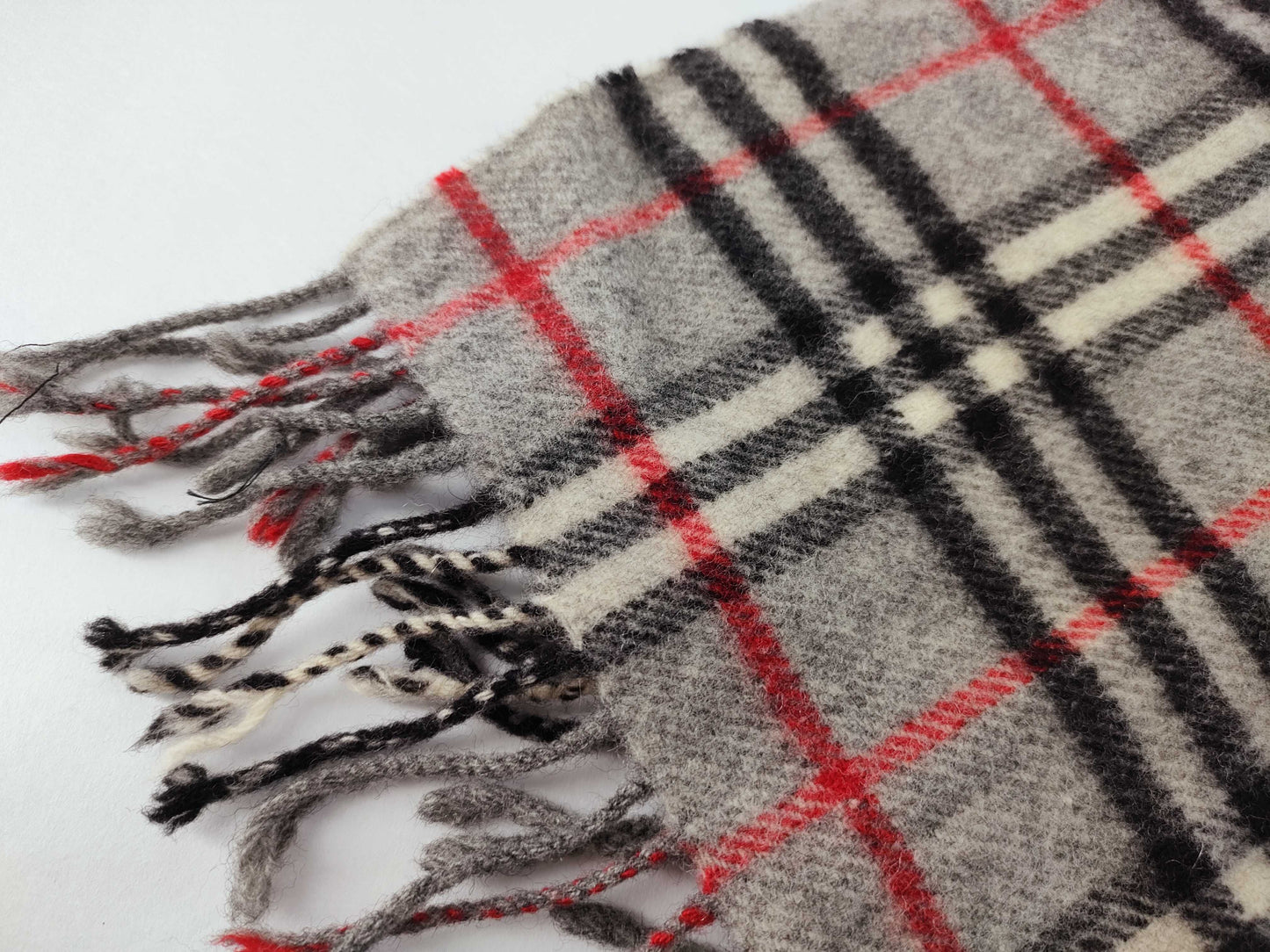 BURBERRY BURBERRY Check Scarf with Tag Gray Other Accessories