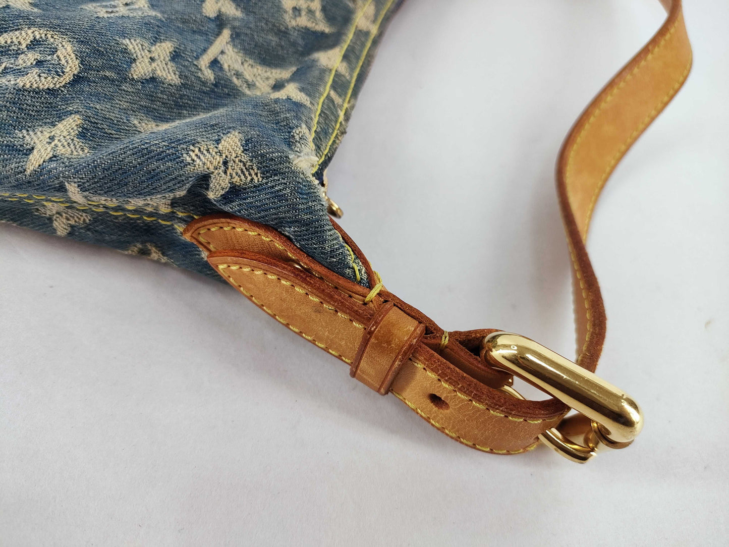 LOUIS VUITTON Monogram Denim Baggy GM Shoulder Bag M95045, Serial Number Unclear, Replacement Shoulder Strap