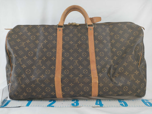 LOUIS VUITTON Monogram Keepall 60 M41422 MI8901 Brown Boston Bag