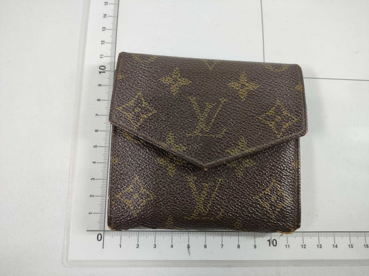 LOUIS VUITTON Louis Vuitton Porte Monnaie Bi-Eye Carte Credit Monogram Wallet with Gold Hardware M61660