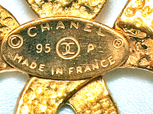 CHANEL Coco Mark Flower Necklace 95P Necklace