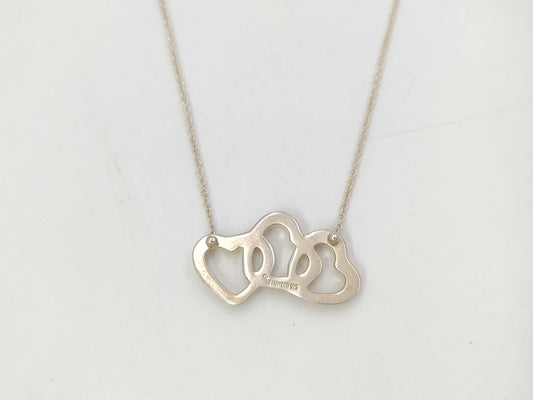 Tiffany & Co. TIFFANY 3-Row Open Heart SV925 3.6g Necklace