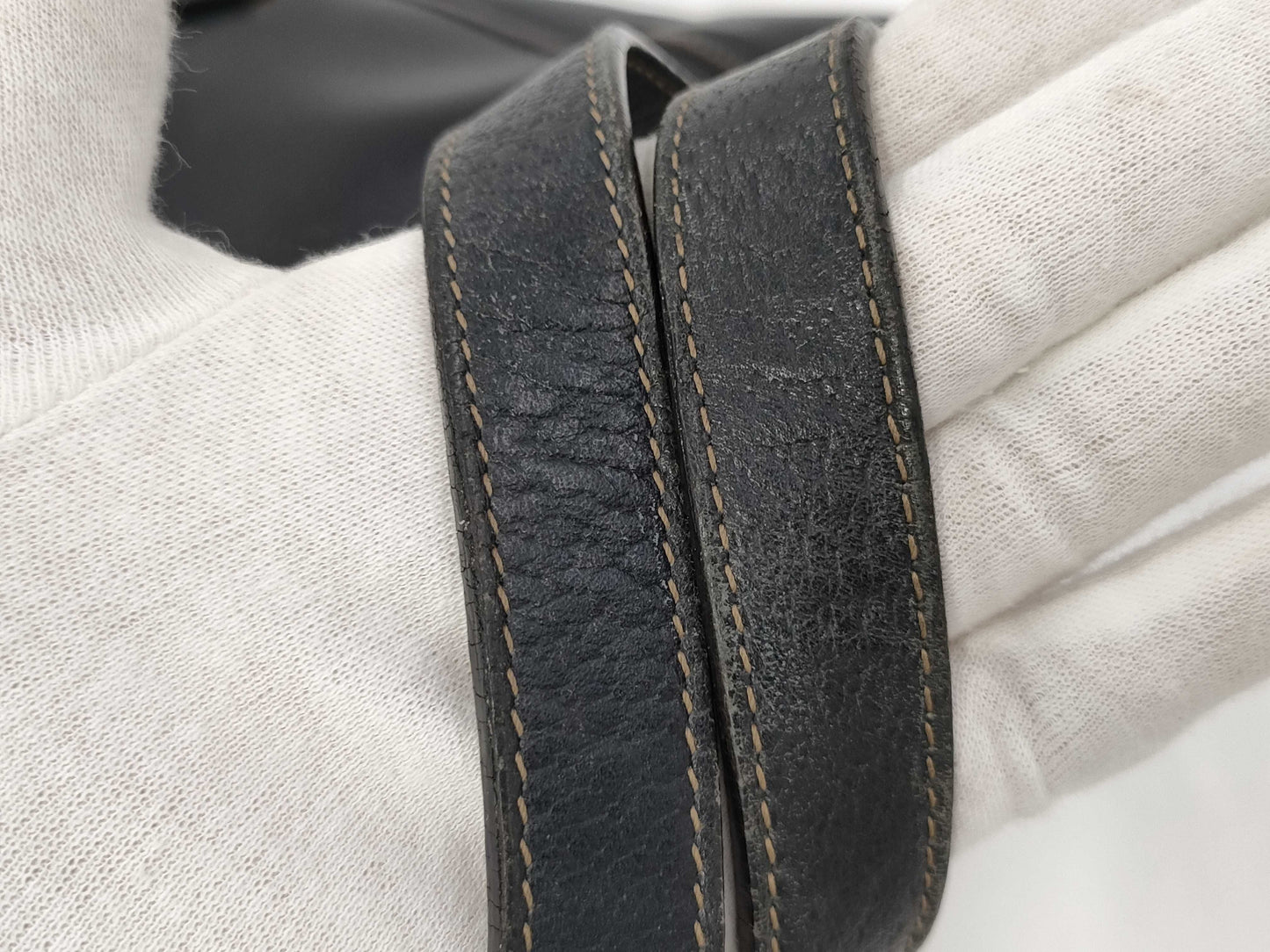 GUCCI Abbey Leather Handbag Black Tote Bag