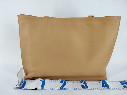 CHANEL Coco Mark Deka Coco Chain Tote Bag, Beige, No. 3