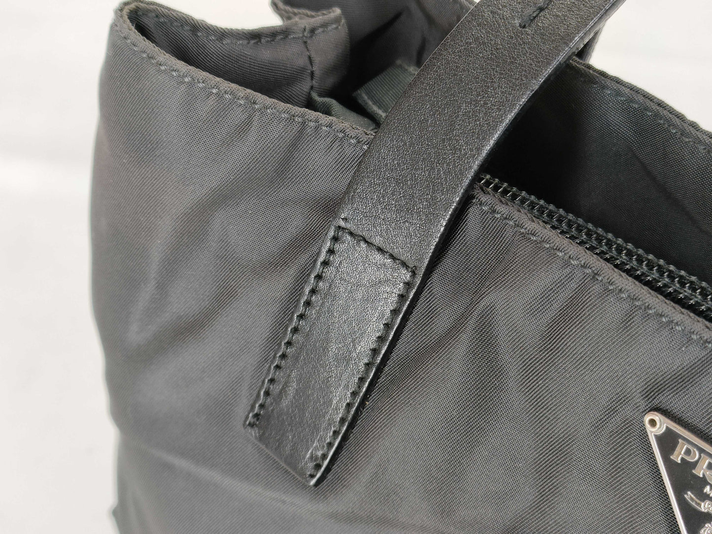 PRADA Nylon Handbag, Black, W25cm