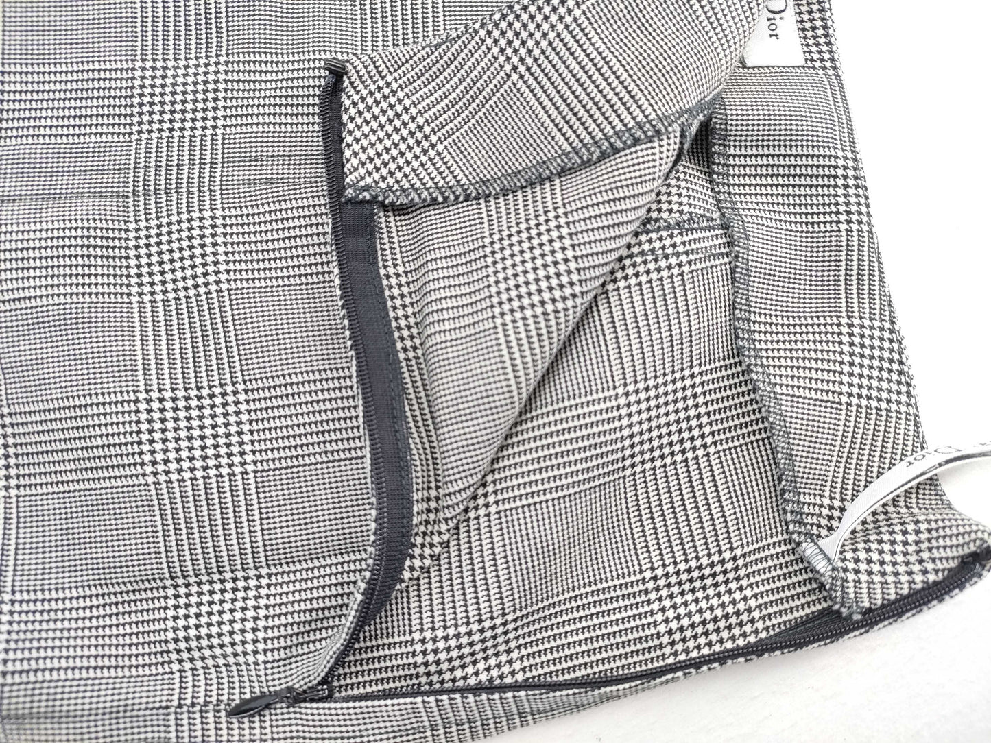 Christian Dior Galliano period houndstooth skirt