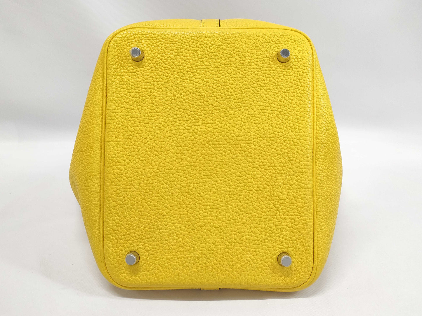HERMES Picotin Lock MM Taurillon Yellow D Stamped Handbag