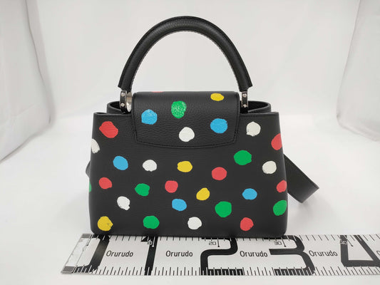 LOUIS VUITTON Yayoi Kusama Capucines MM Handbag