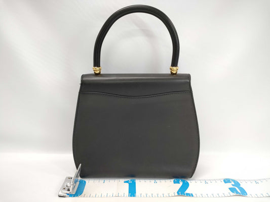 Cartier Panther Leather Black Top Handle Handbag