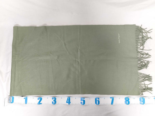 Salvatore Ferragamo 100% Cashmere Scarf with Embroidered Logo