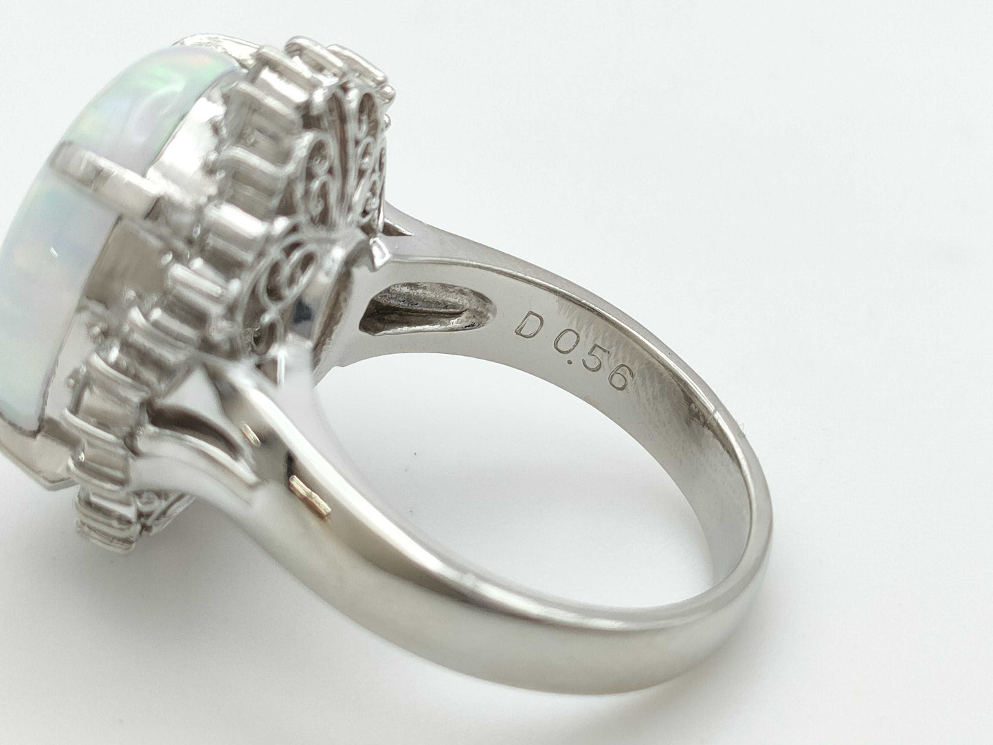 OP 5.89ct D 0.56ct PT900 11.8g Ring