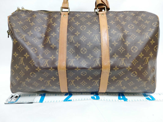 LOUIS VUITTON Monogram LV Keepall Bandouliere 50 Boston Bag