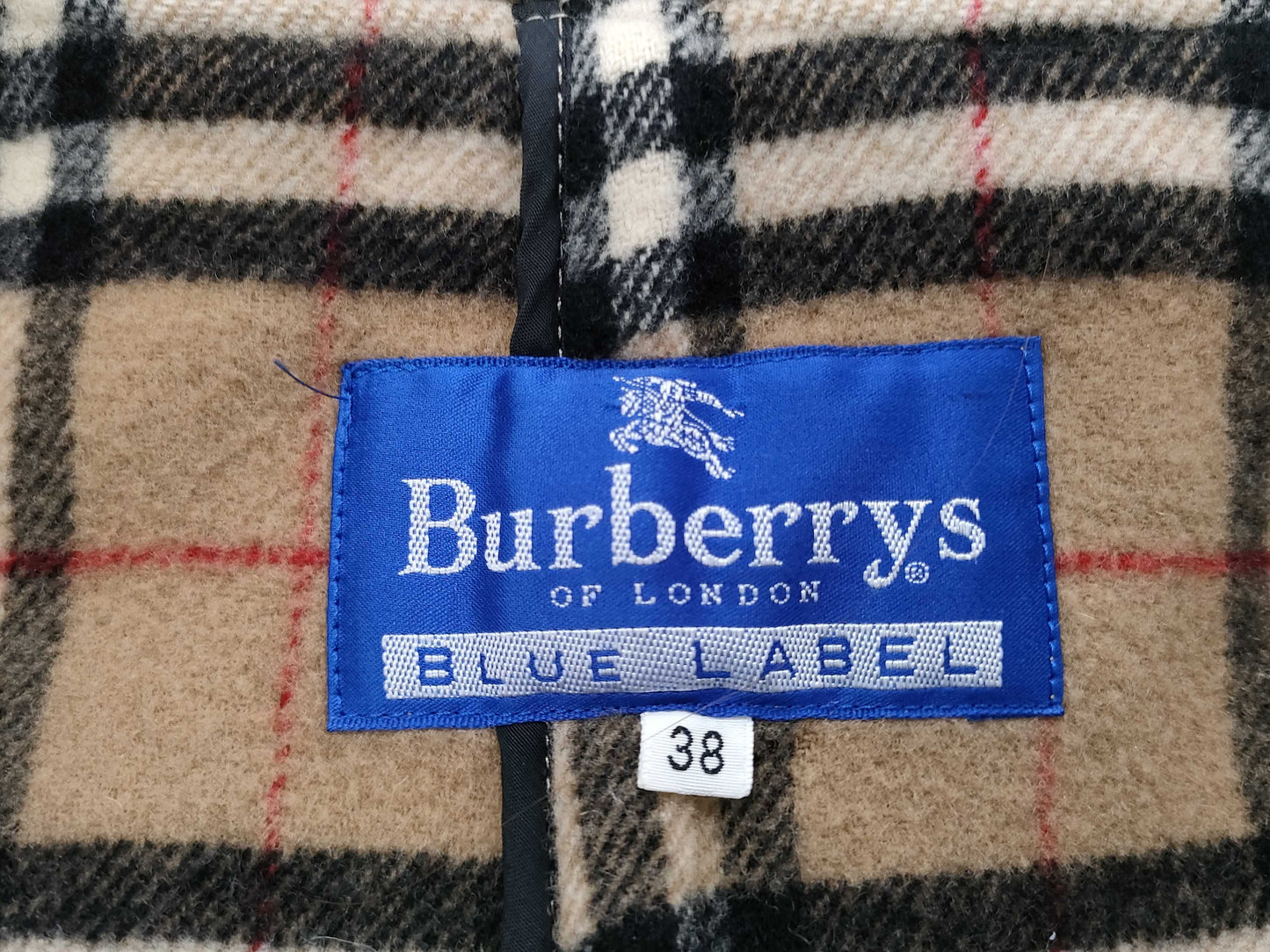 Burberrys Nova Check Duffle Coat, Size 38