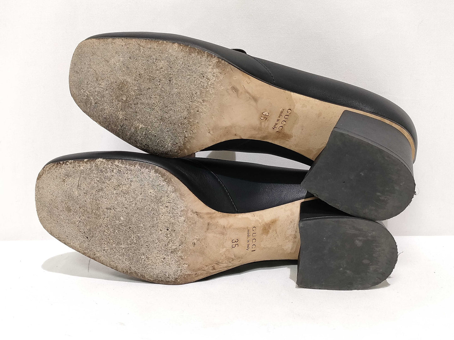 GUCCI Horsebit Leather Pumps