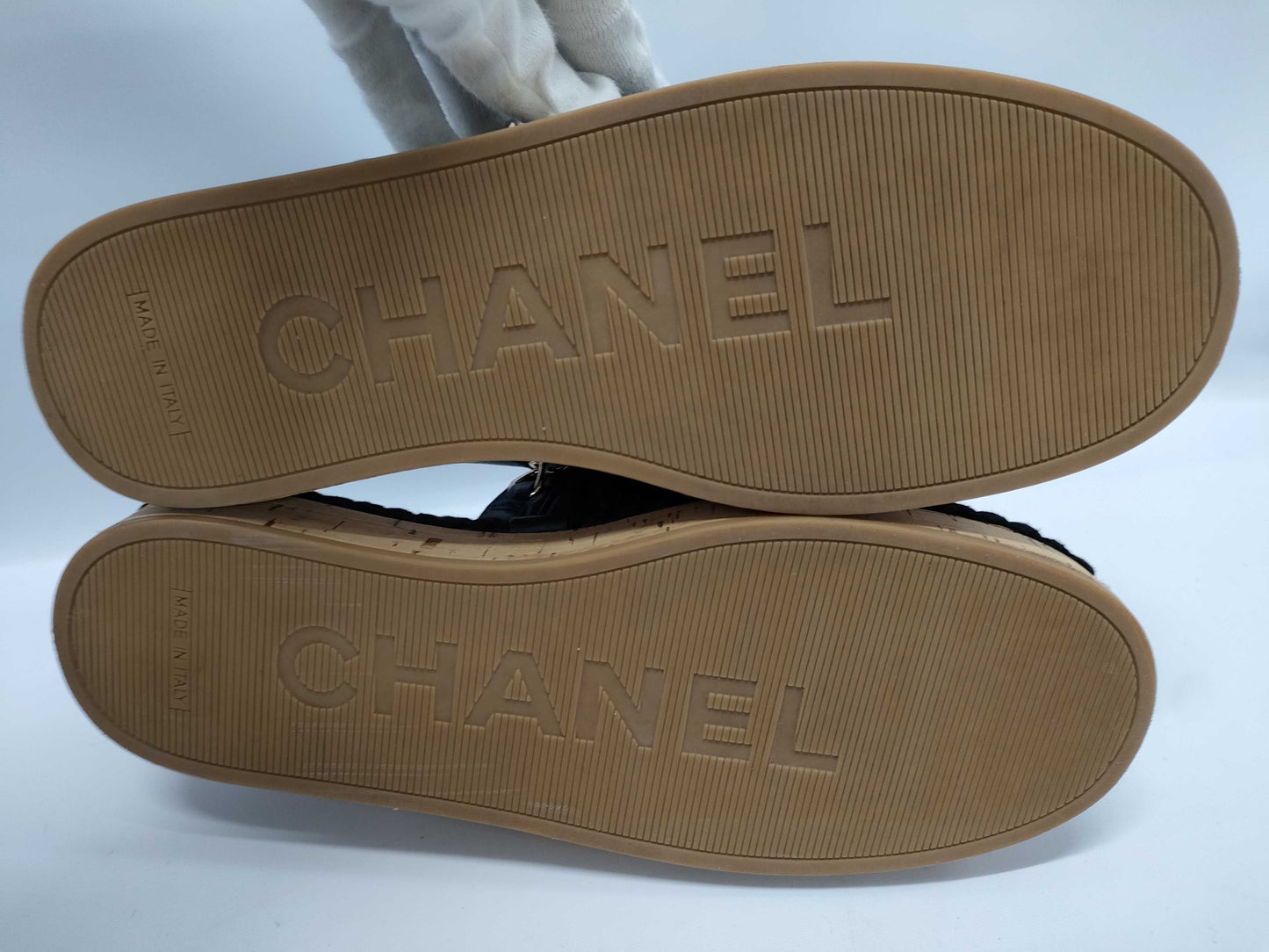 CHANEL Coco Mark Matelasse Slingback Sandals, Size 36