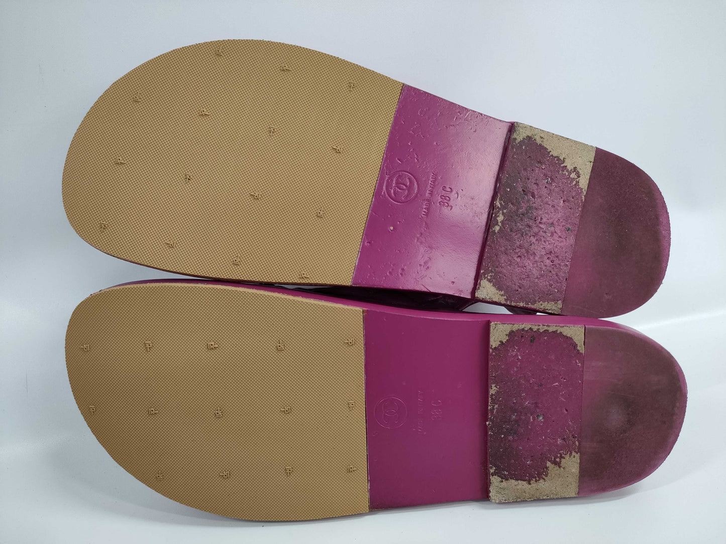 CHANEL Coco Mark Matelasse Hooded Sandals, Size 38