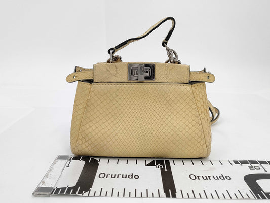 FENDI Peekaboo 2-way Python Shoulder Bag