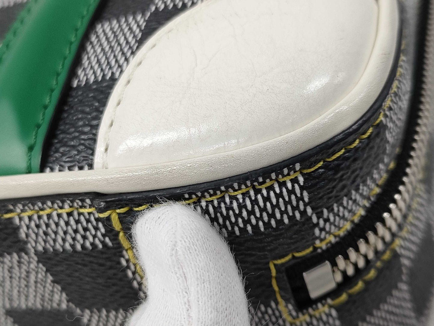 LOUIS VUITTON Valisette BB Damier Shoulder Bag N40233 Gray Multicolor with Silver Hardware, PVC Leather, RI2199 Handbag