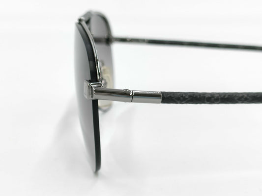 LOUIS VUITTON Z1109E Eclipse Sunglasses, Clockwise, Canvas, Metal Frame, Gray, Dust Bag and Box Included