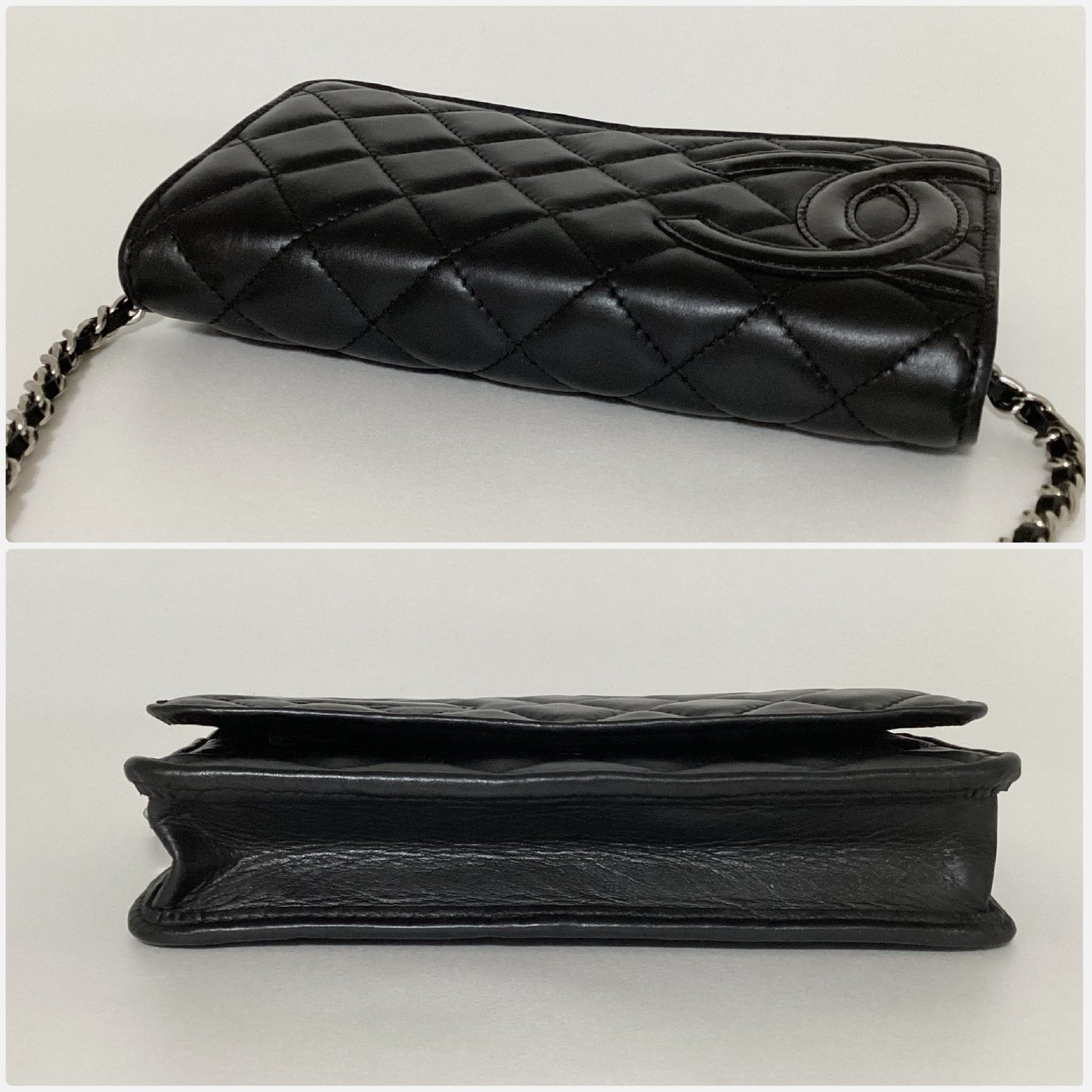 CHANEL Cambon Line Chain Wallet Shoulder Bag Black Shoulder Bag