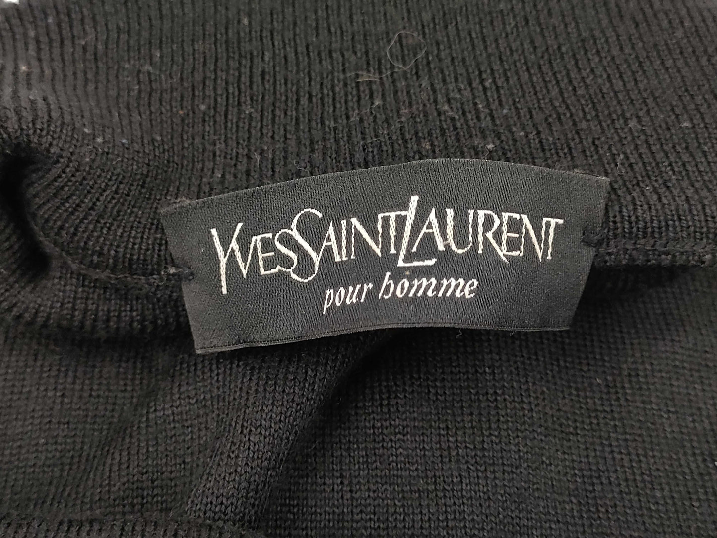 Yves Saint Laurent sweater with YSL patch, black top